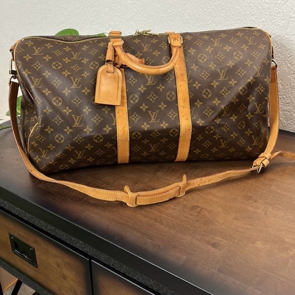 Louis Vuitton Speedy Keepall 55 Monogram Duffel Bag Authenticated w Dustbag - Picture 1 of 10